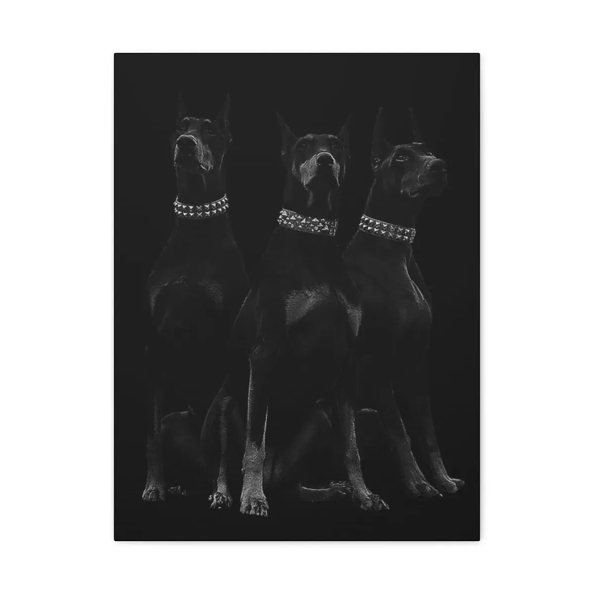 Dobermans Pinscher Gangster Dog Art Canvas Gallery Wraps - Image 57