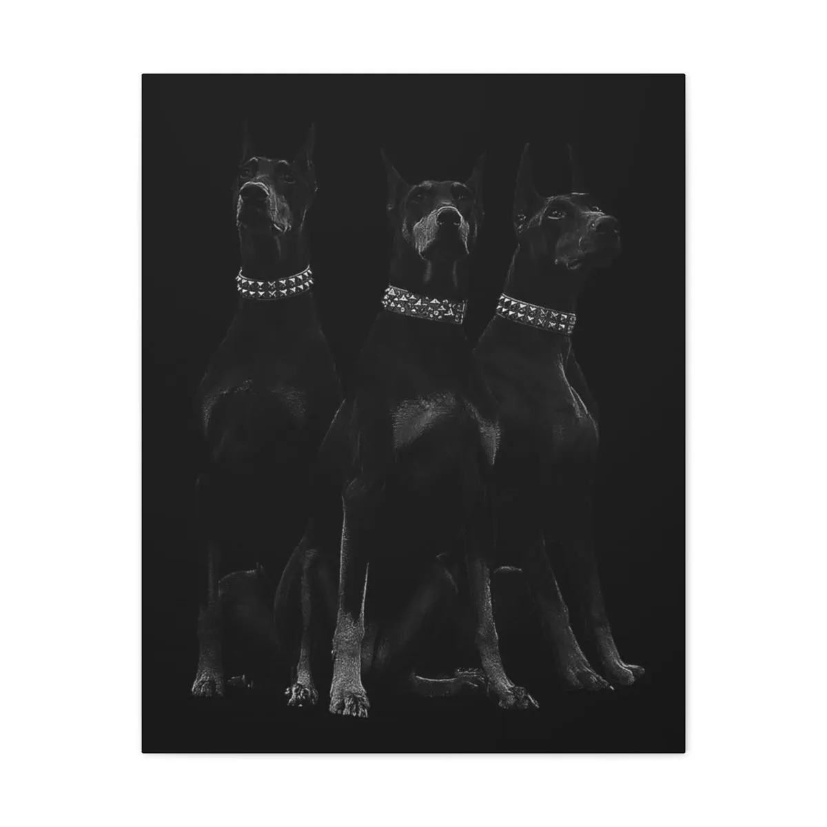 Dobermans Pinscher Gangster Dog Art Canvas Gallery Wraps - Image 64