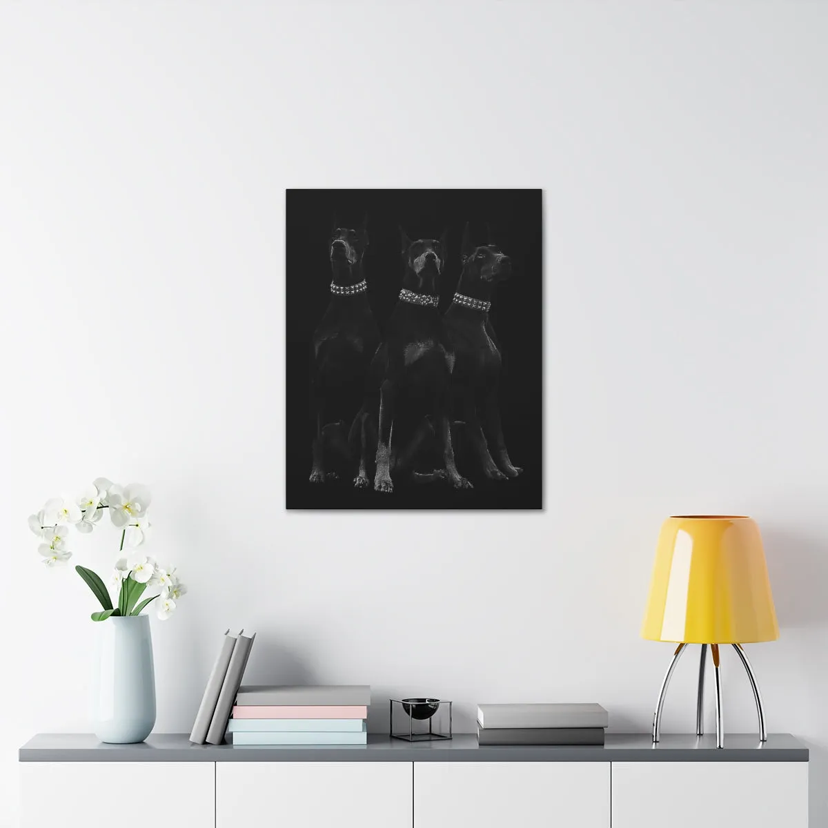 Dobermans Pinscher Gangster Dog Art Canvas Gallery Wraps - Image 67