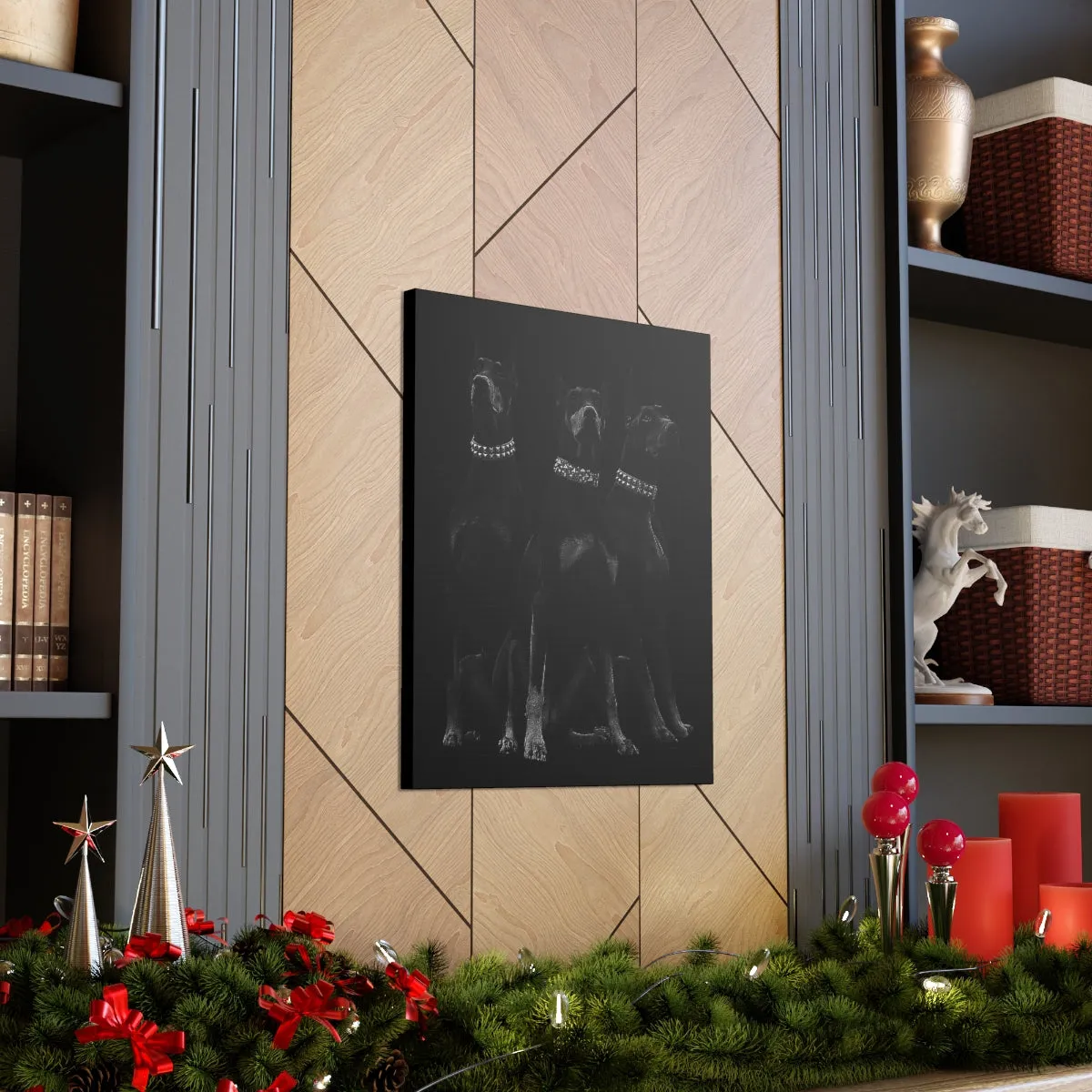 Dobermans Pinscher Gangster Dog Art Canvas Gallery Wraps - Image 70