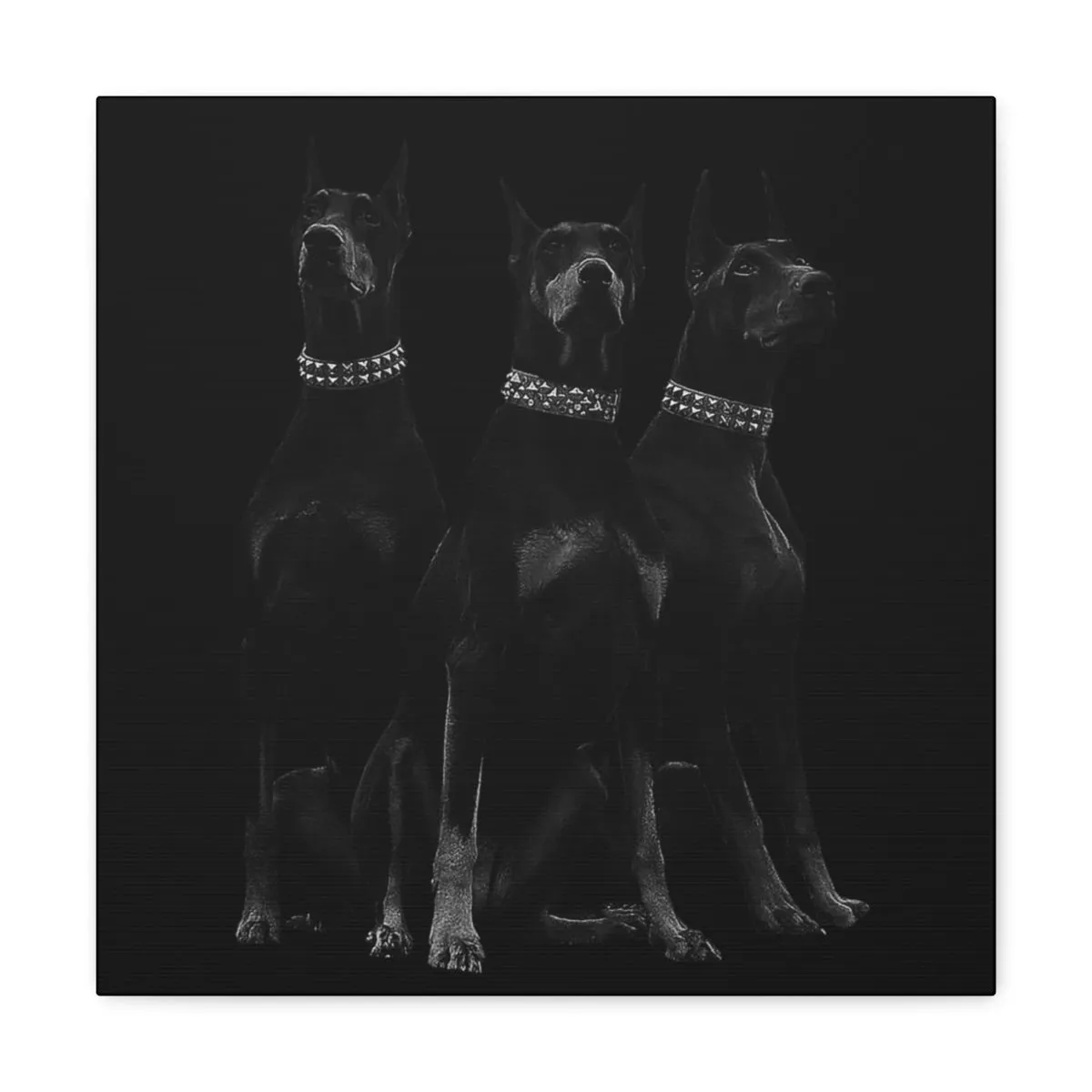 Dobermans Pinscher Gangster Dog Art Canvas Gallery Wraps - Image 71
