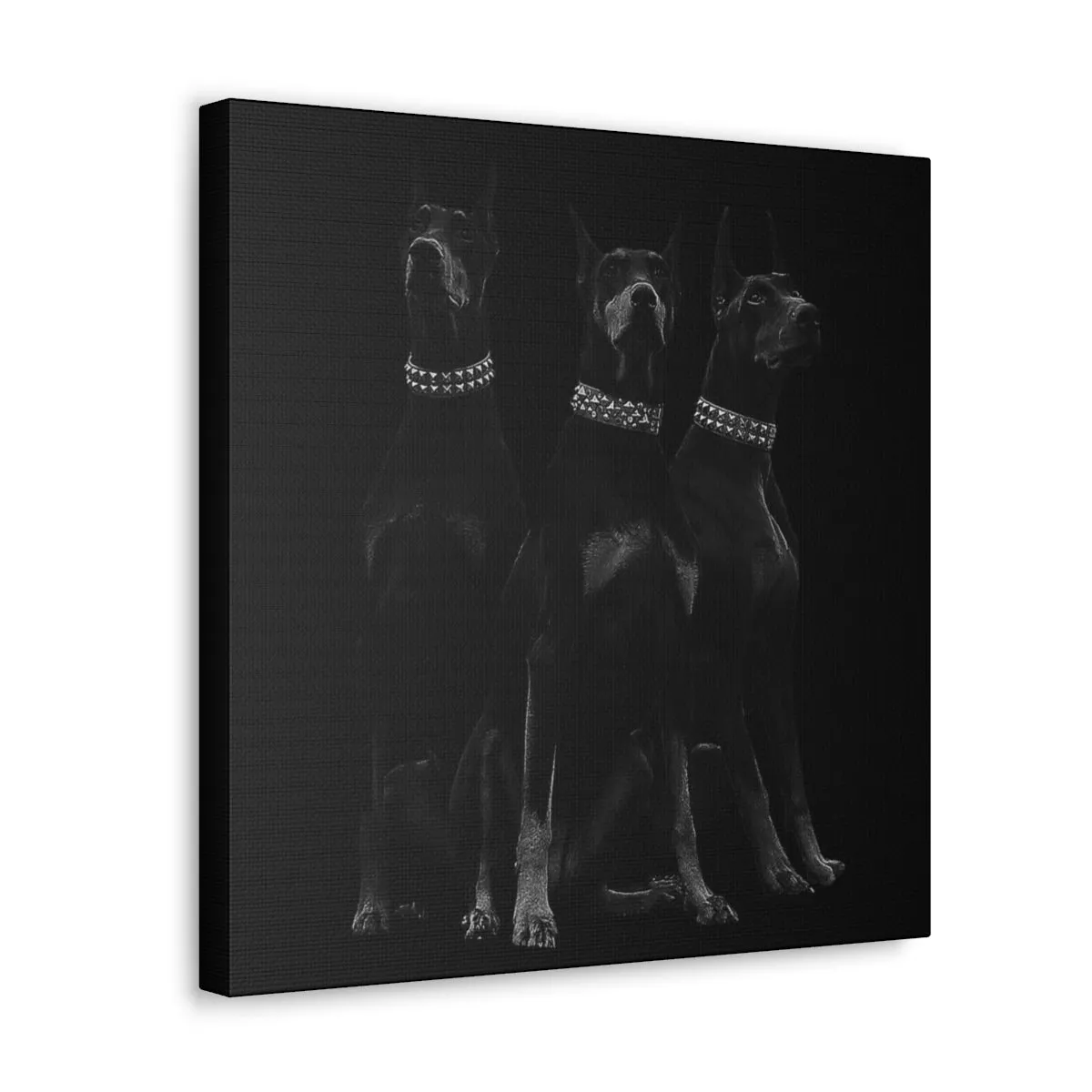 Dobermans Pinscher Gangster Dog Art Canvas Gallery Wraps - Image 72