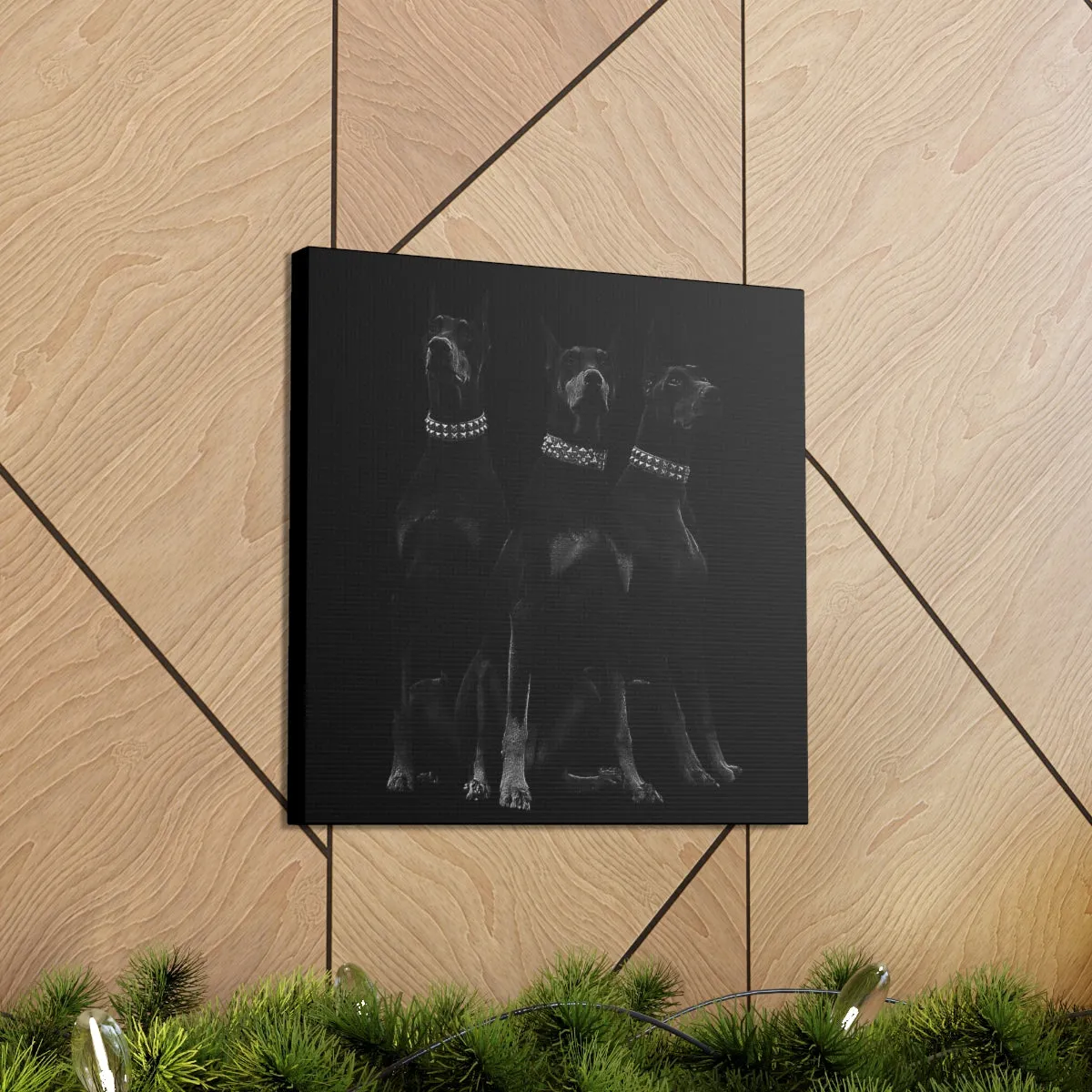 Dobermans Pinscher Gangster Dog Art Canvas Gallery Wraps - Image 77