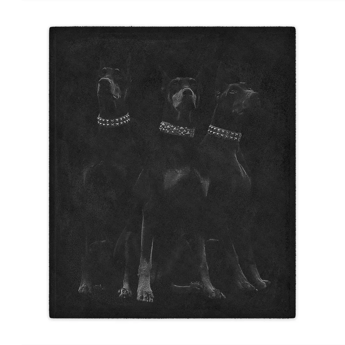 Dobermans Pinscher Gangster Dog Art Minky Blanket