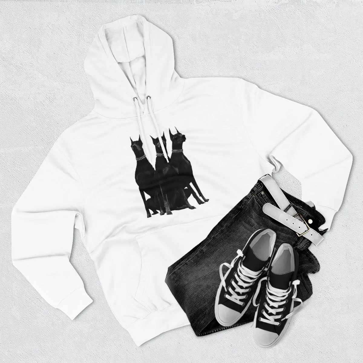 Dobermans Pinscher Gangster Dog Art Pullover Hoodie - Image 5