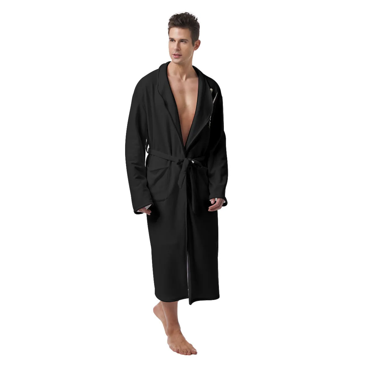 Don El Jefe Colombian Boss Mobster Heavy Fleece Robe - Image 2