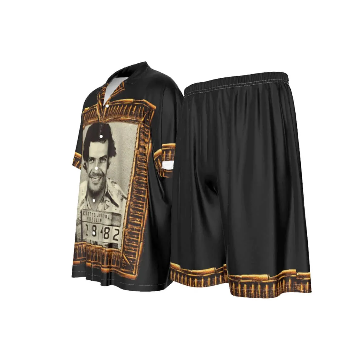 Don Pablo Escobar Gaviria El Patron Silk Shirt Suit Set - Image 4