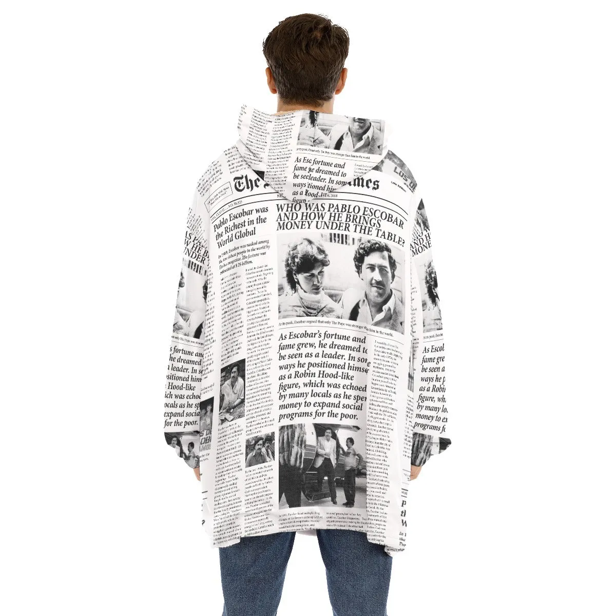 Don Pablo Escobar Pullover Sherpa Fleece Hoodie - Image 4