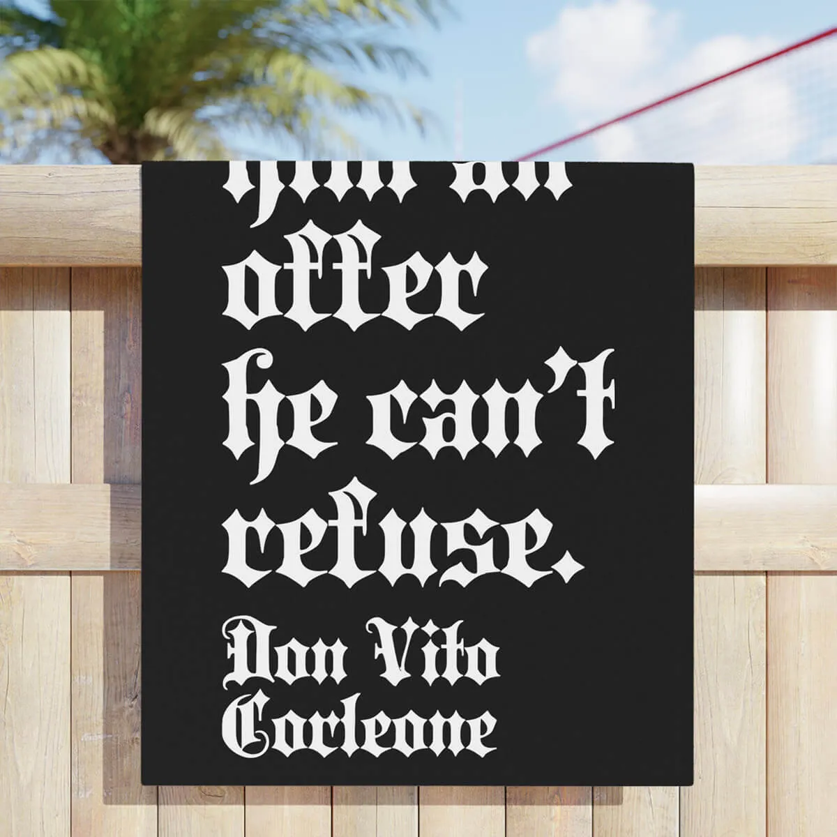 Don Vito Italian Mafia Business Quote Mobster Beach Towel - Image 2