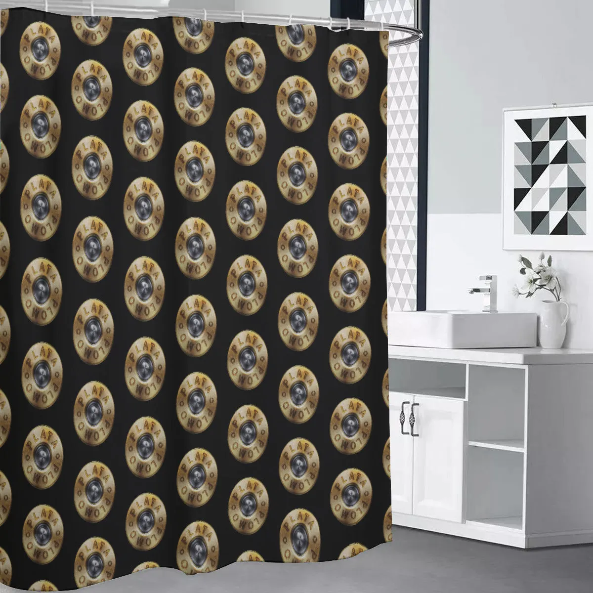 El Jefe Pablo Plata o Plomo Colombian Boss Shower Curtains - Image 3