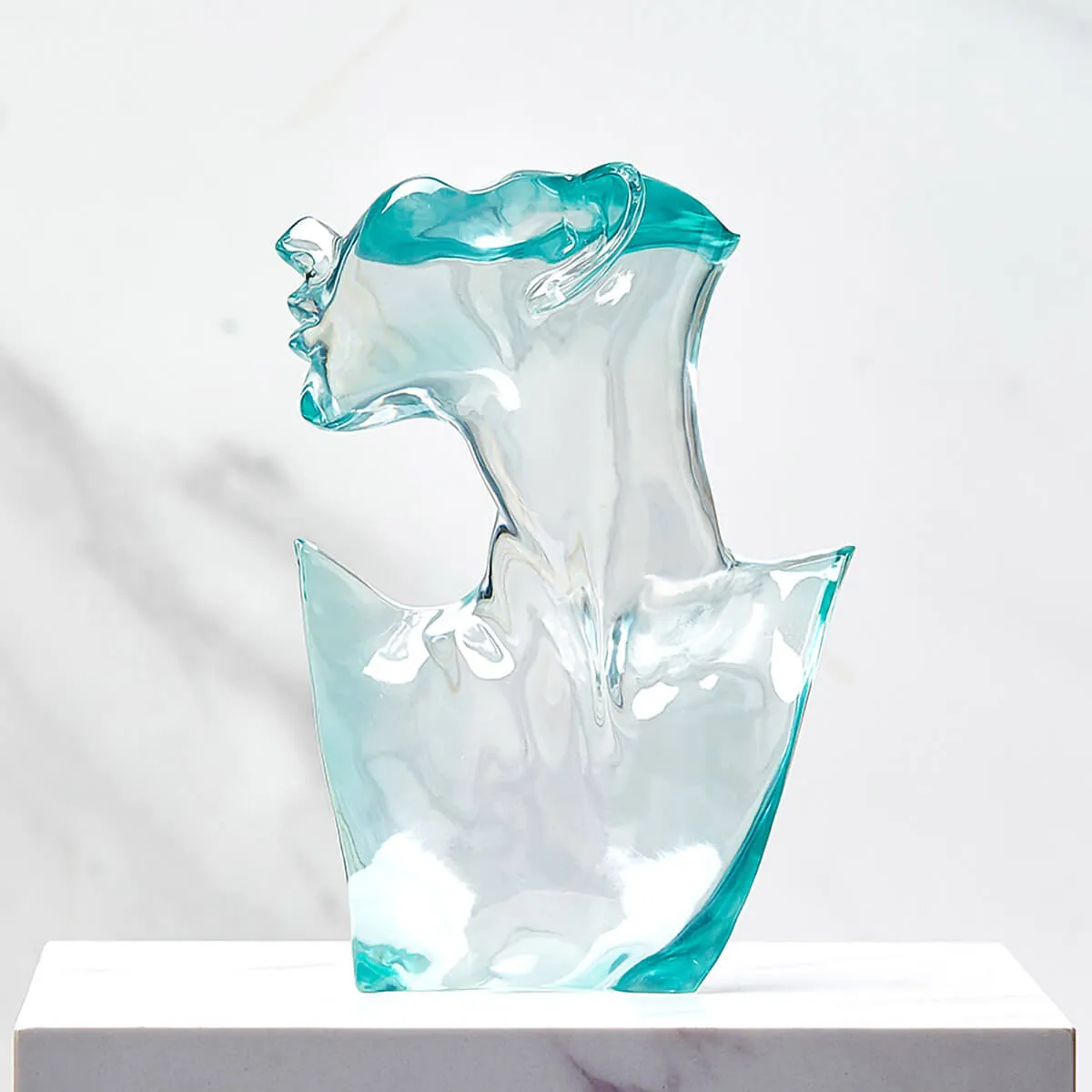 Elegant Transparent Portrait Modern Sculpture - Image 10