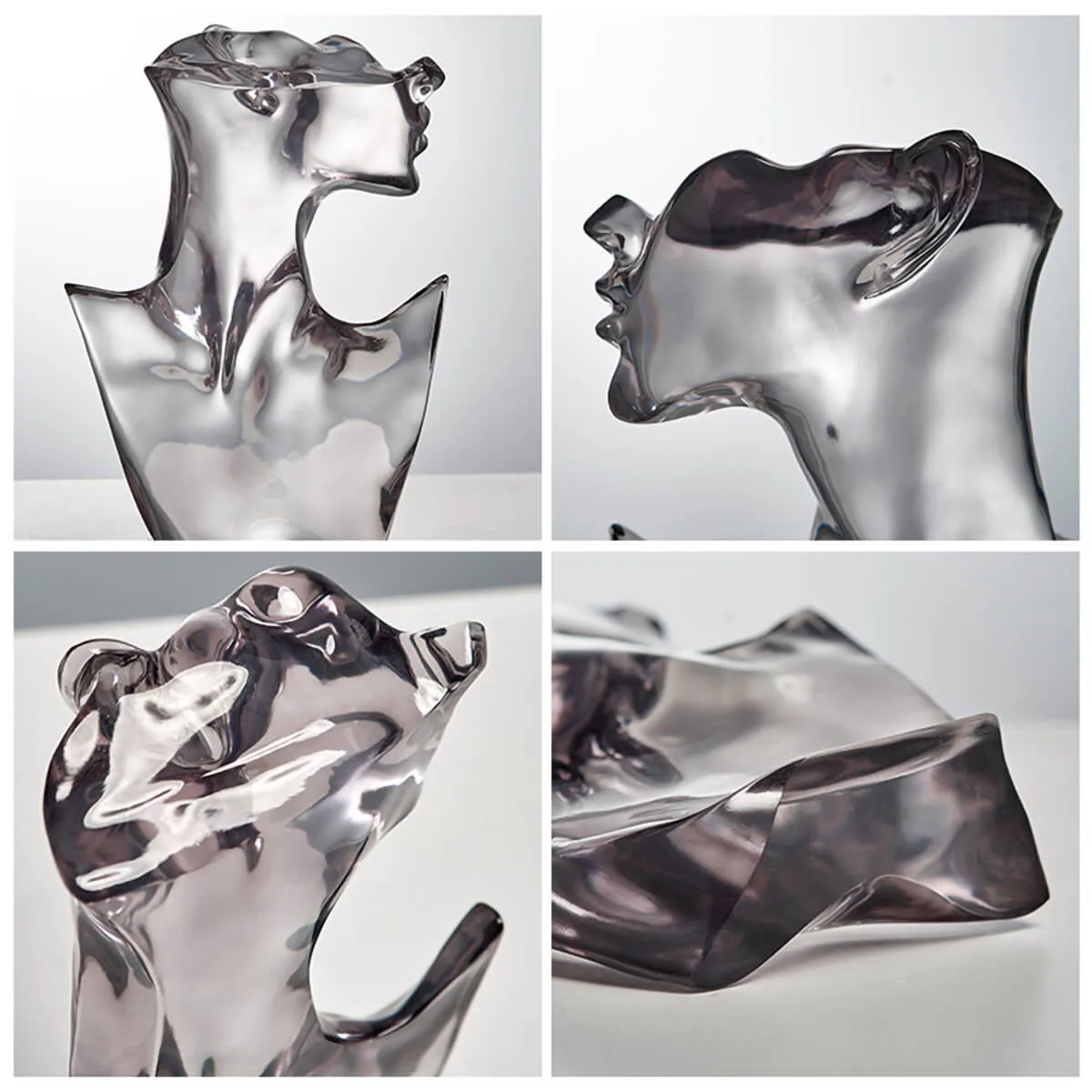 Elegant Transparent Portrait Modern Sculpture - Image 12
