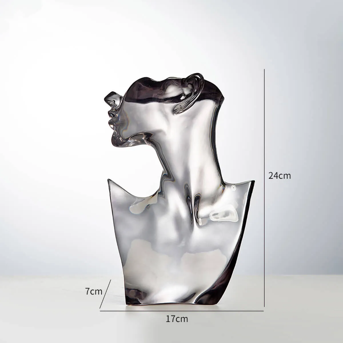 Elegant Transparent Portrait Modern Sculpture - Image 13