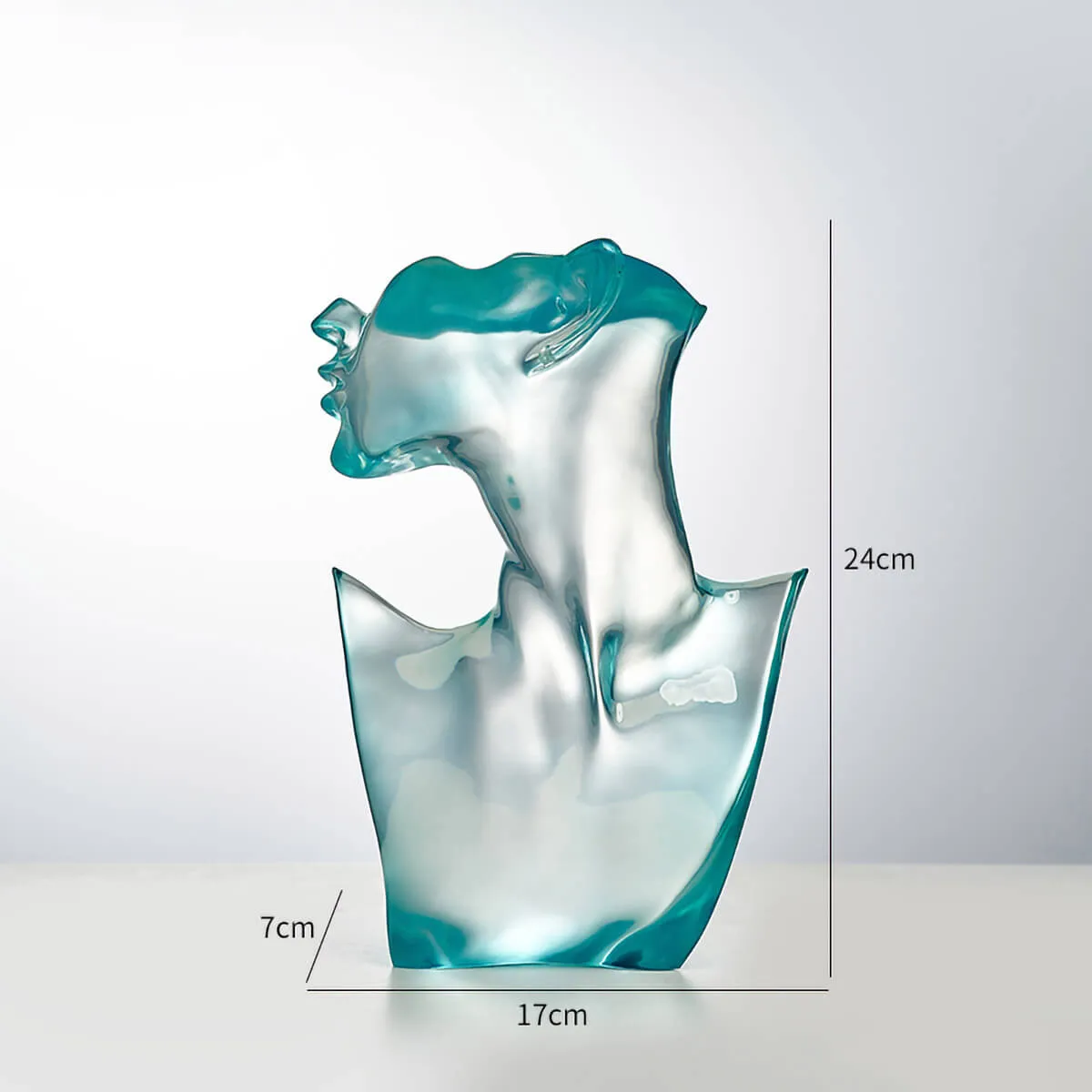 Elegant Transparent Portrait Modern Sculpture - Image 14