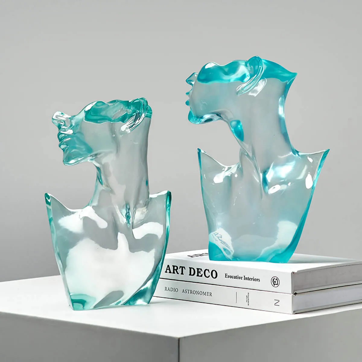 Elegant Transparent Portrait Modern Sculpture - Image 8