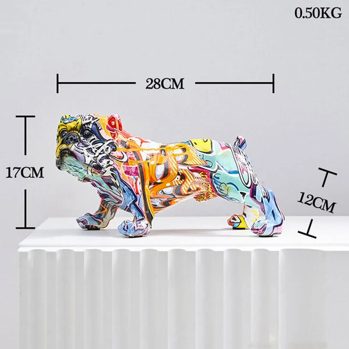 English Bulldog Puppy Statue Creative Dog Sculpture - Image 8