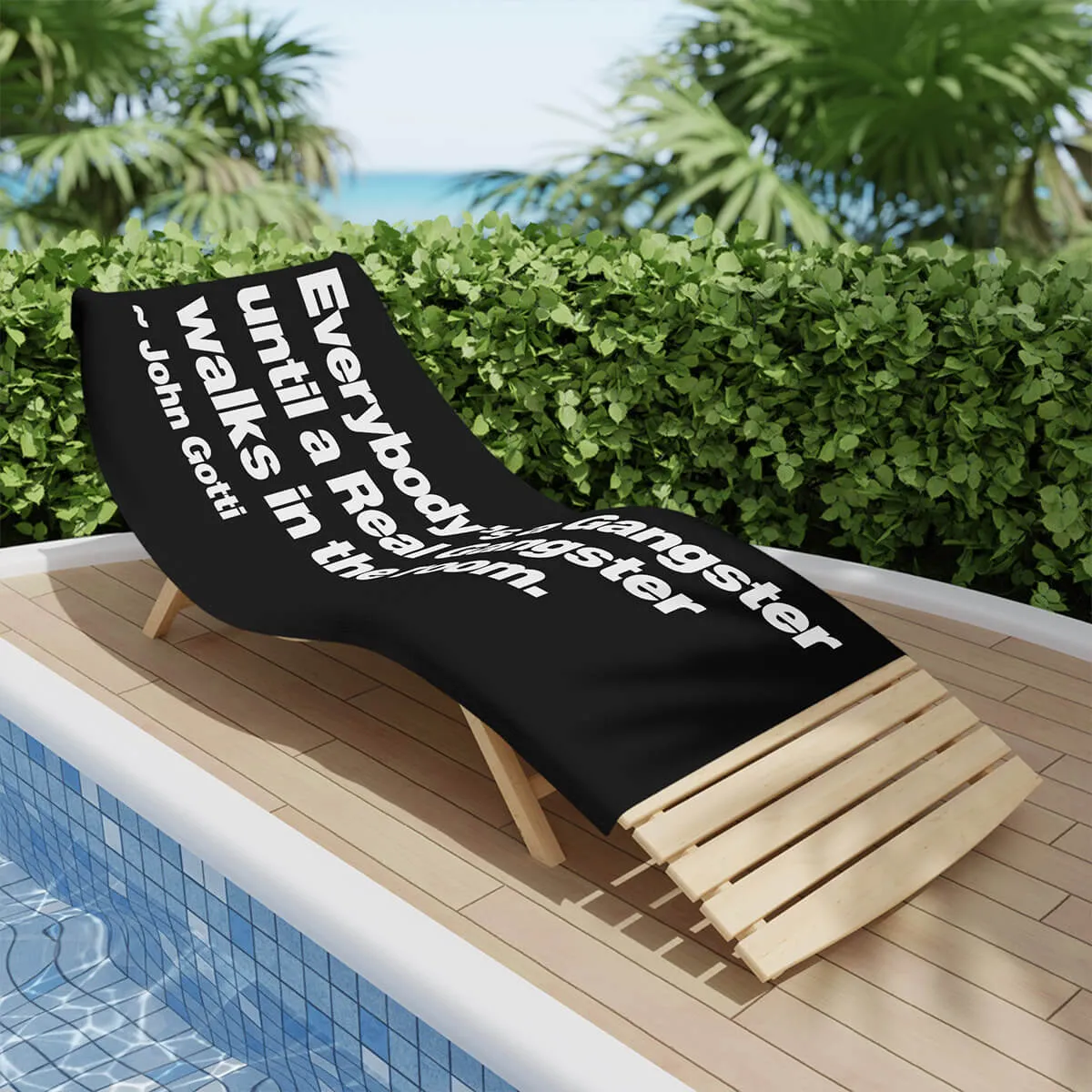 Everybody is a Gangster John Gotti Beach Towel - Image 3