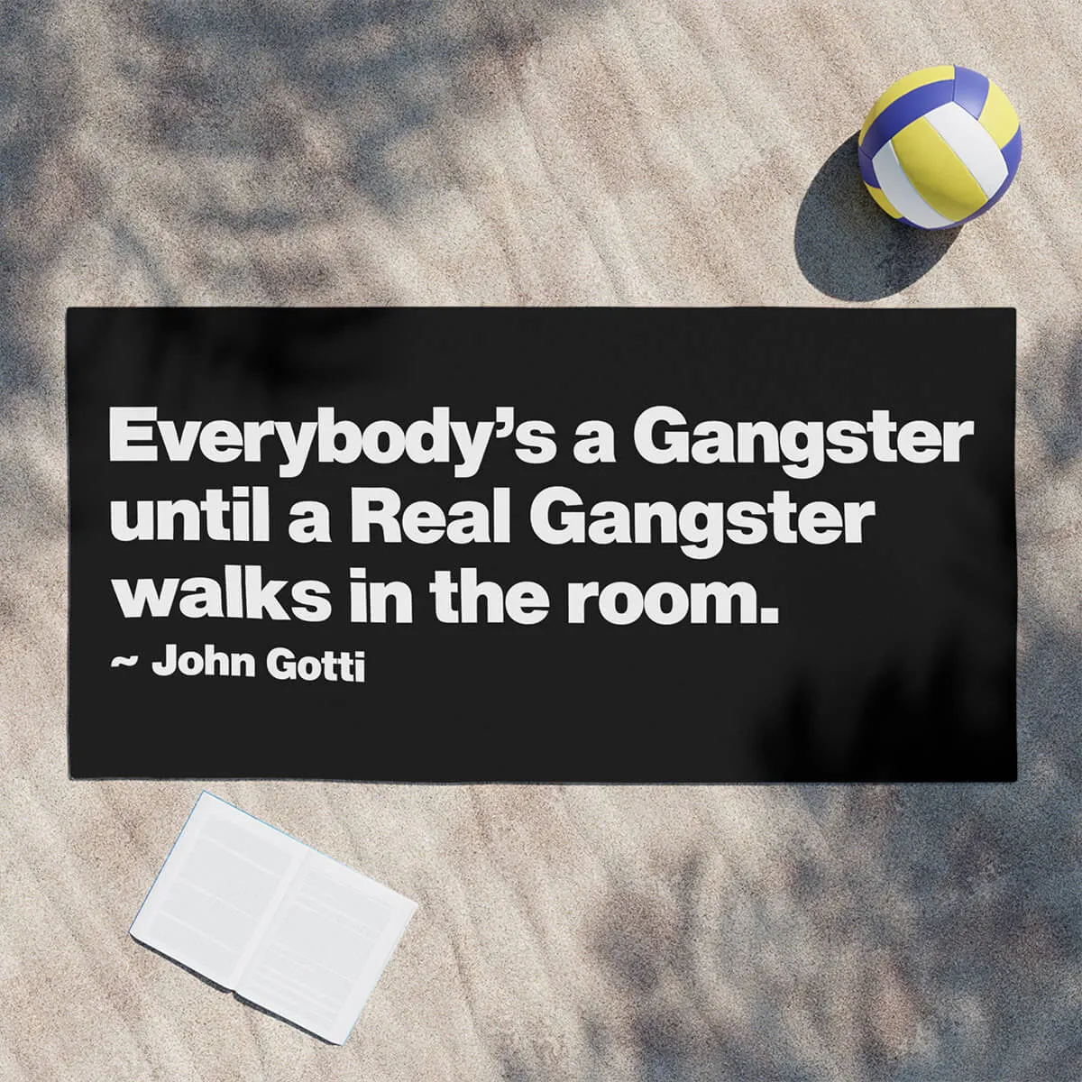 Everybody is a Gangster John Gotti Beach Towel - Image 4