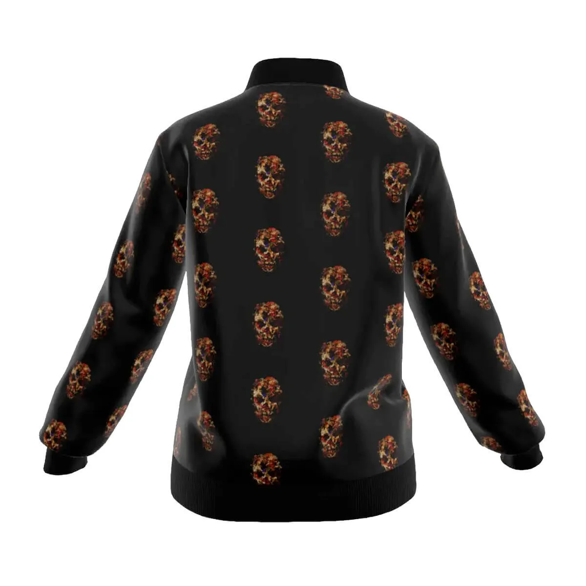Fashion Golden Floral Skull Women's Jacket - Image 2
