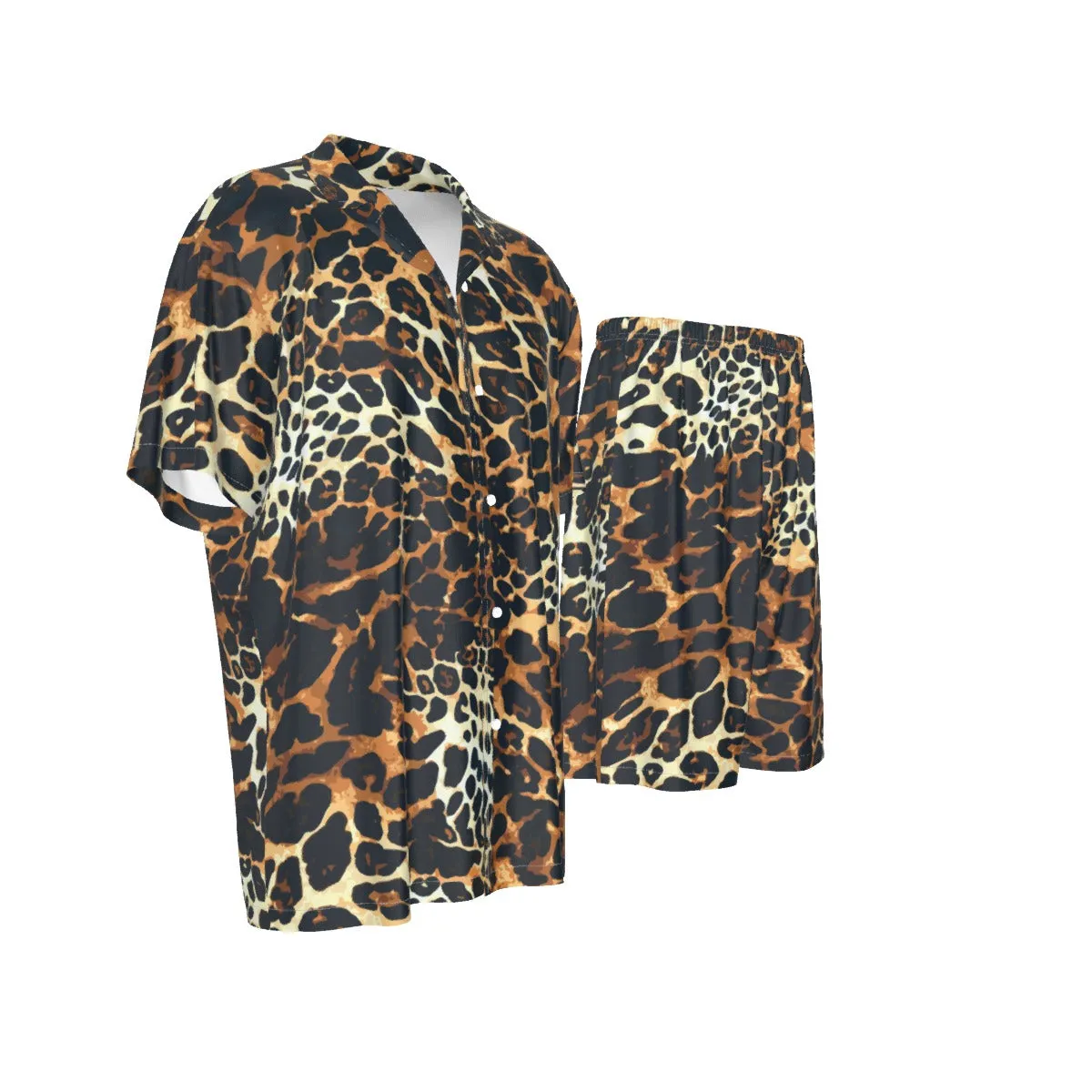 Fashion Luxury Style Holiday Beach B Silk Shirt Suit Set - Image 3