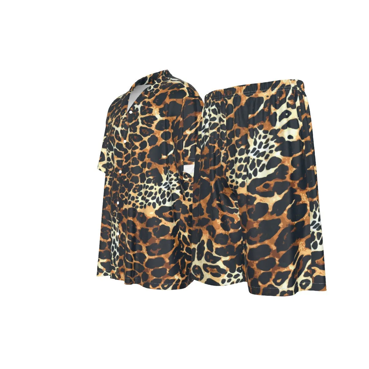 Fashion Luxury Style Holiday Beach B Silk Shirt Suit Set - Image 4