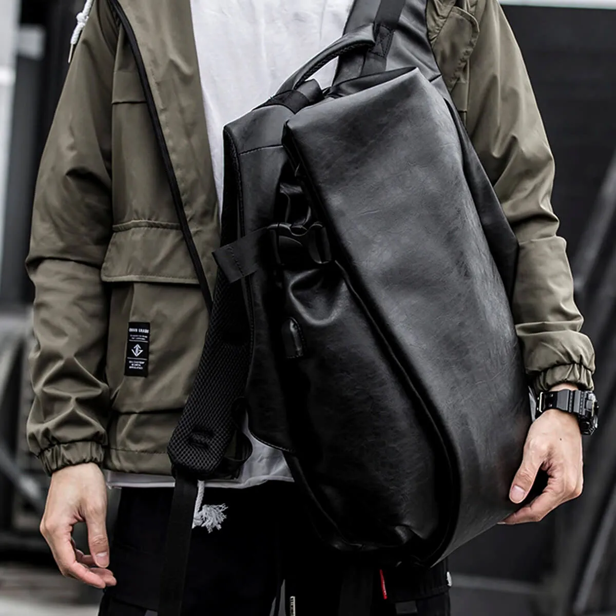 Fashion Style High-Quality USB Charge Travel Laptop Waterproof Backpack - Image 13