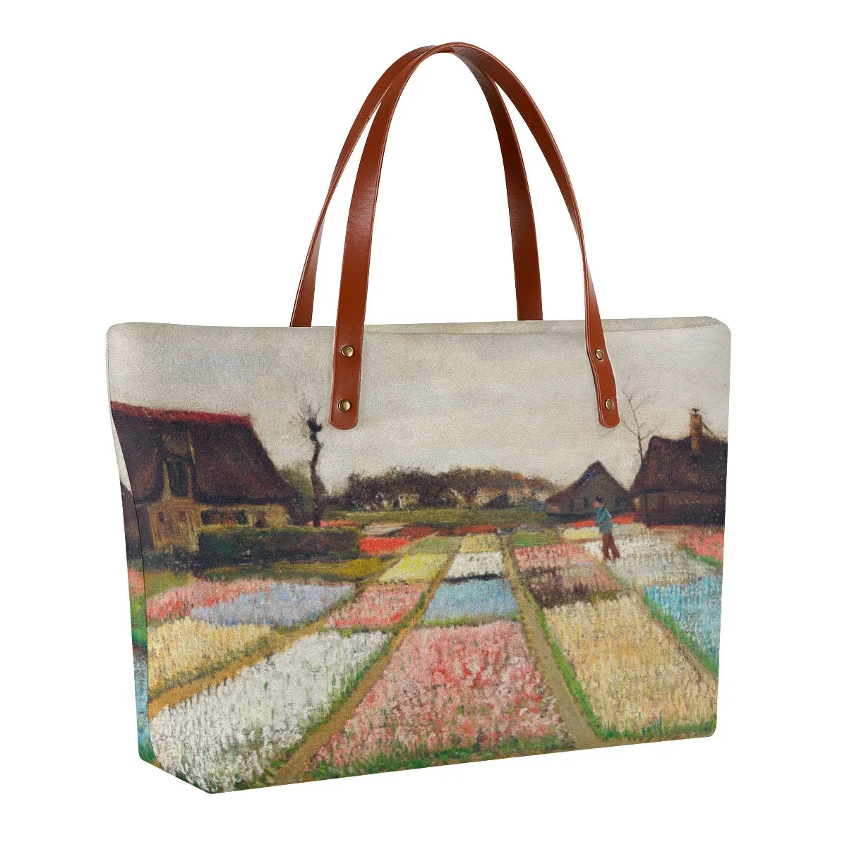 Flower Beds in Holland by Vincent Van Gogh Tote Bag - Image 2
