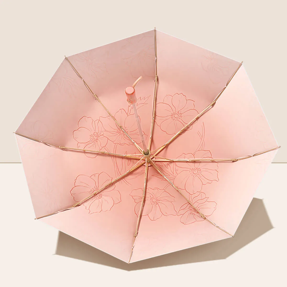 Folding Flowers Style 8K Automatic Umbrella - Image 4