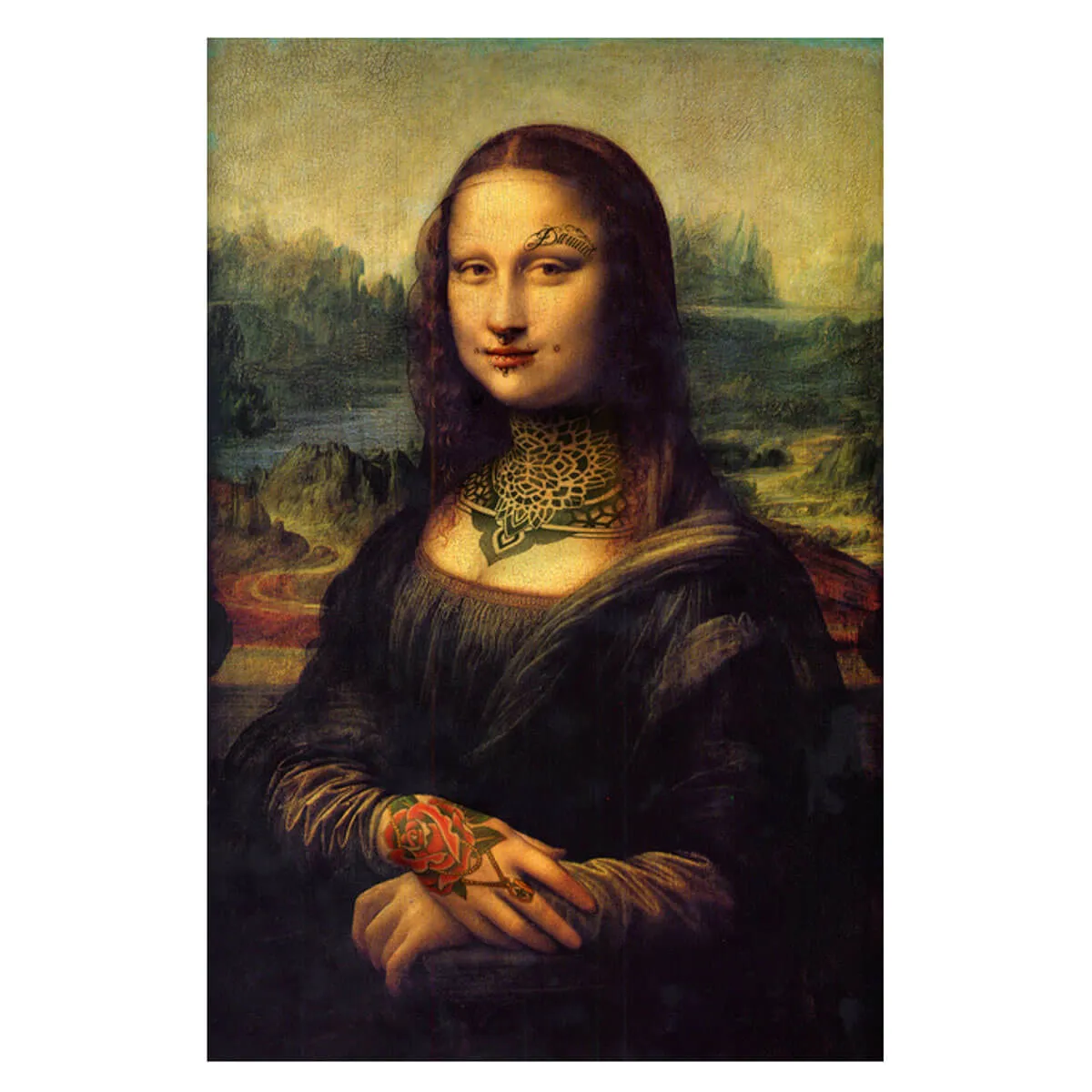 Funny Mona Lisa Meme Famous Painting Iconic Canvas Wall Art - Image 5