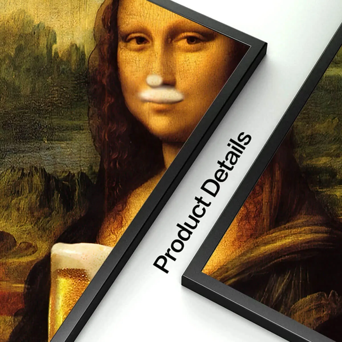 Funny Mona Lisa Modern Iconic Painting Canvas Print Art - Image 11