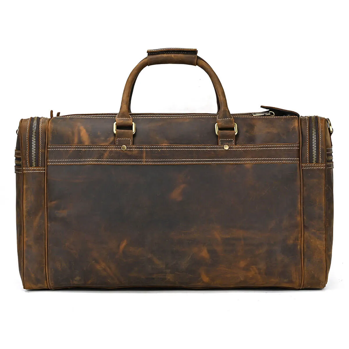 Genuine Leather Big Travel Luggage Duffel Bag - Image 3