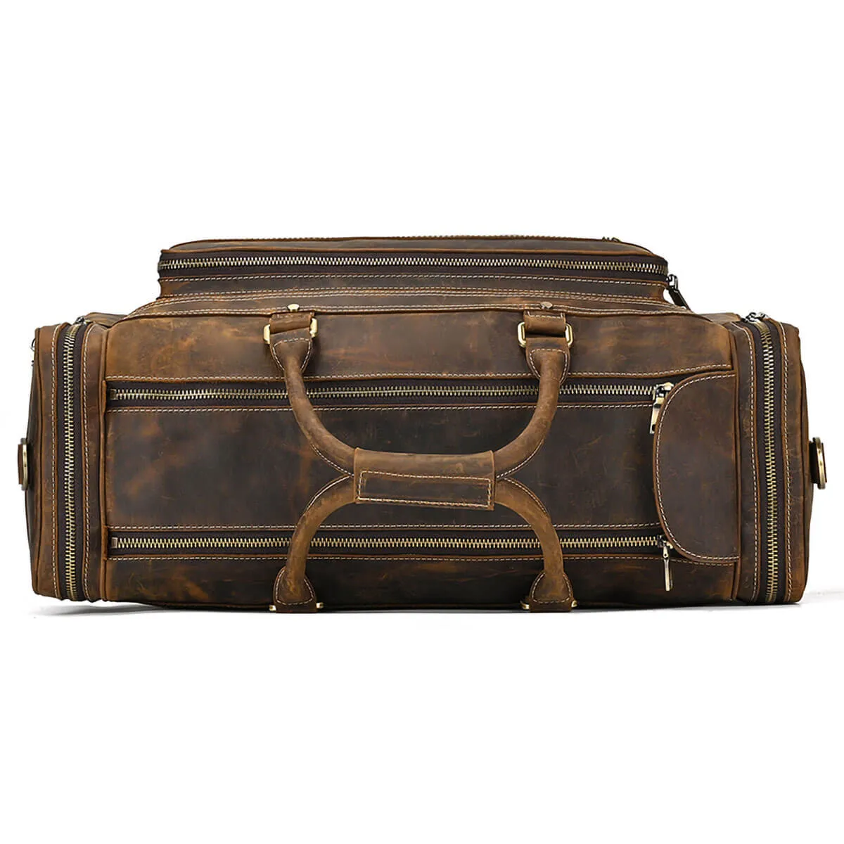 Genuine Leather Big Travel Luggage Duffel Bag - Image 6