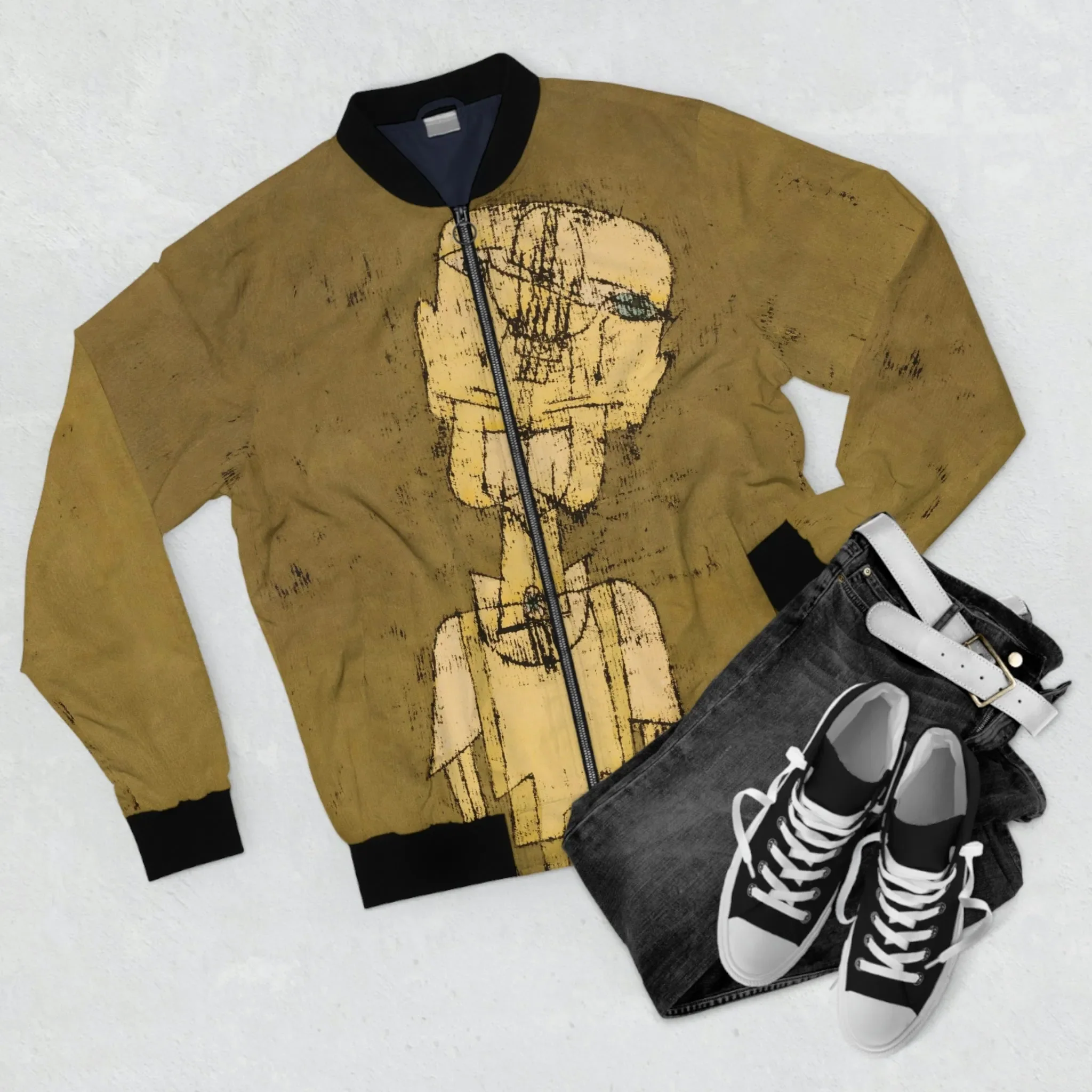 Ghost of a Genius Paul Klee Art Bomber Jacket - Image 3
