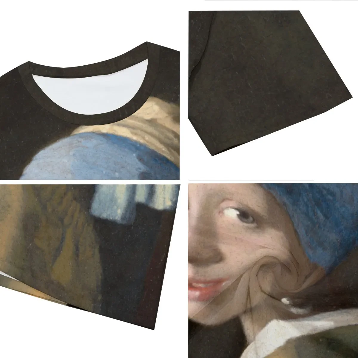 Girl with a Pearl Earring Johannes Vermeer T-Shirt - Image 3