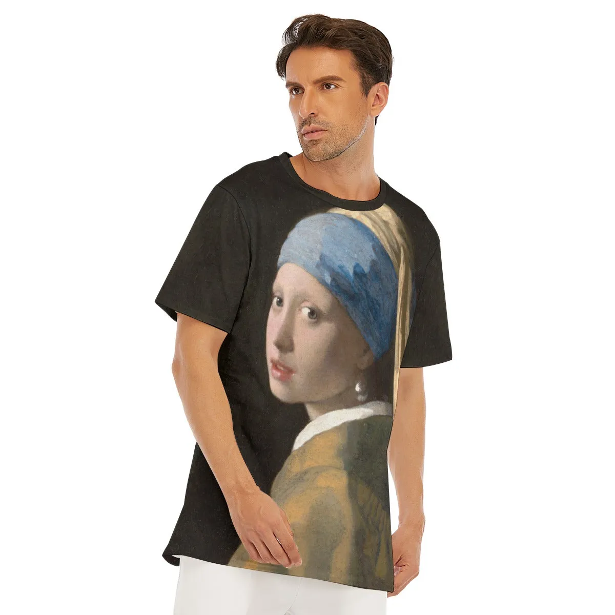 Girl with a Pearl Earring Johannes Vermeer T-Shirt - Image 5
