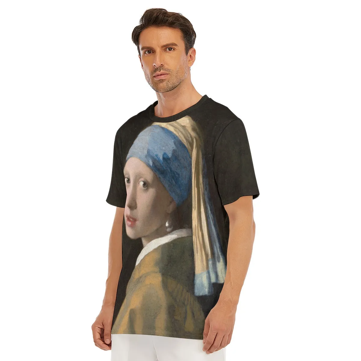 Girl with a Pearl Earring Johannes Vermeer T-Shirt - Image 6