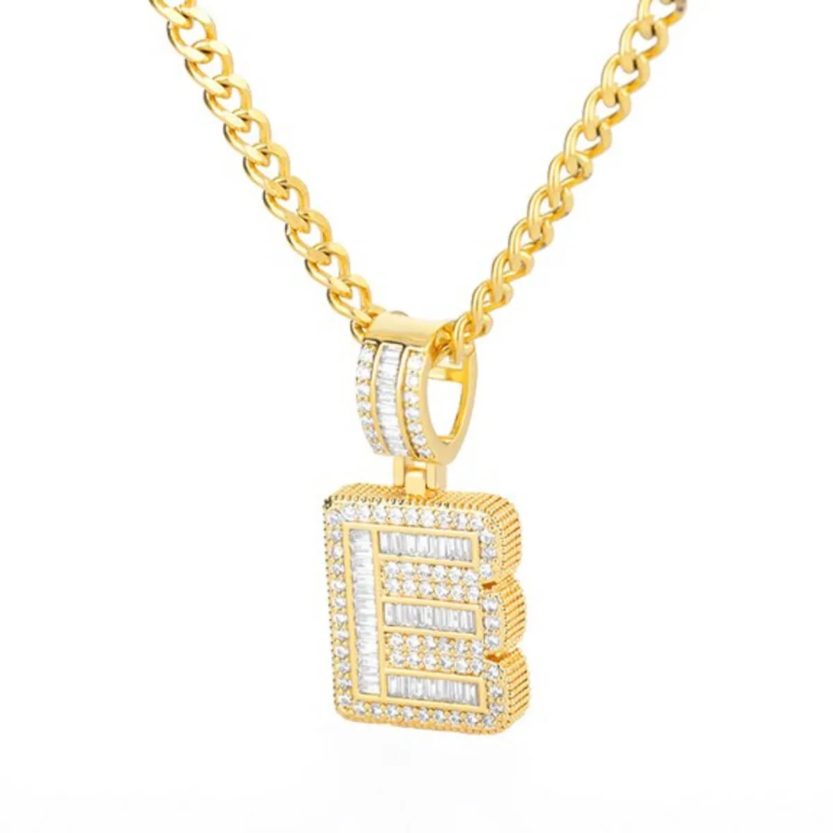 Golden Alphabet Cuban Letter Initial Necklace - Image 13
