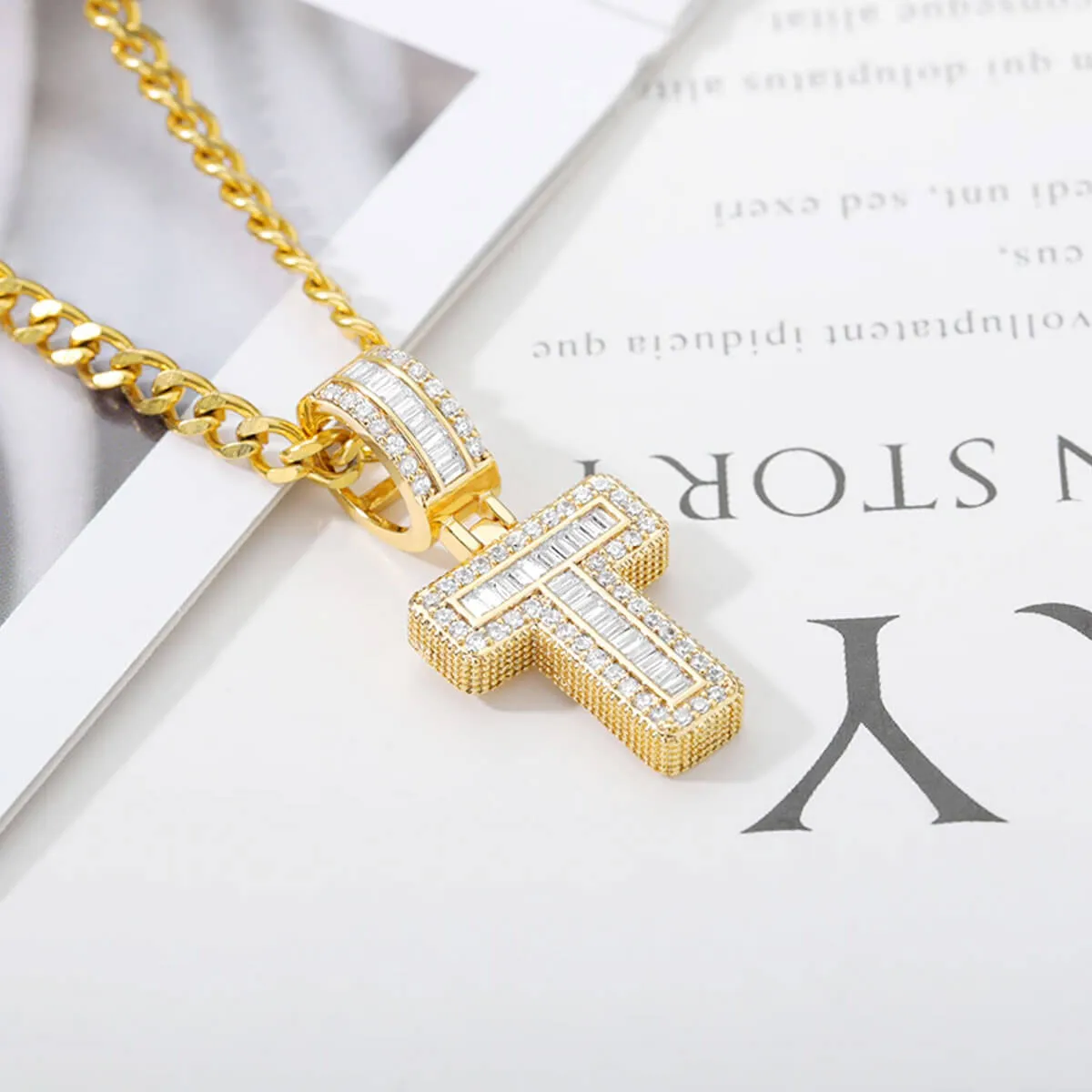 Golden Alphabet Cuban Letter Initial Necklace - Image 4