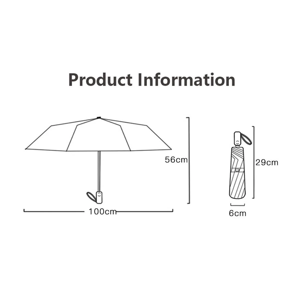 Golden Fully Automatic Windproof Folding Umbrella - Image 16