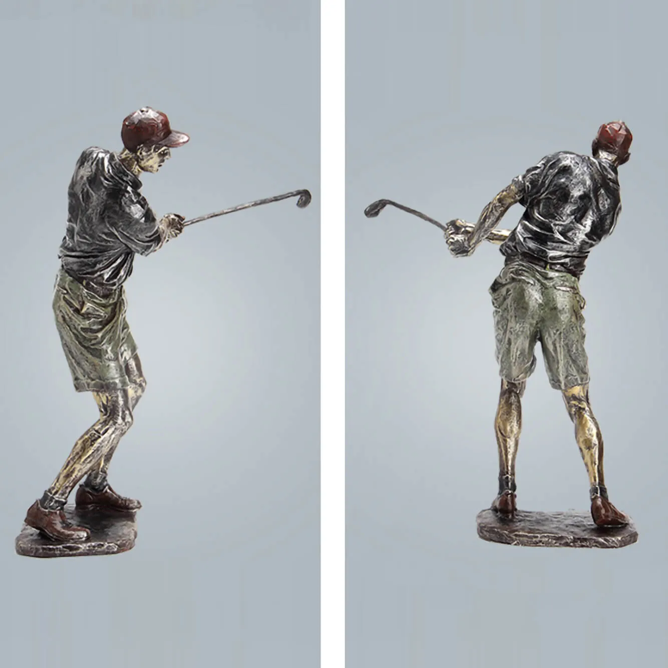 Golf Statue Golfer Retro Sculpture Vintage Figurines - Image 11