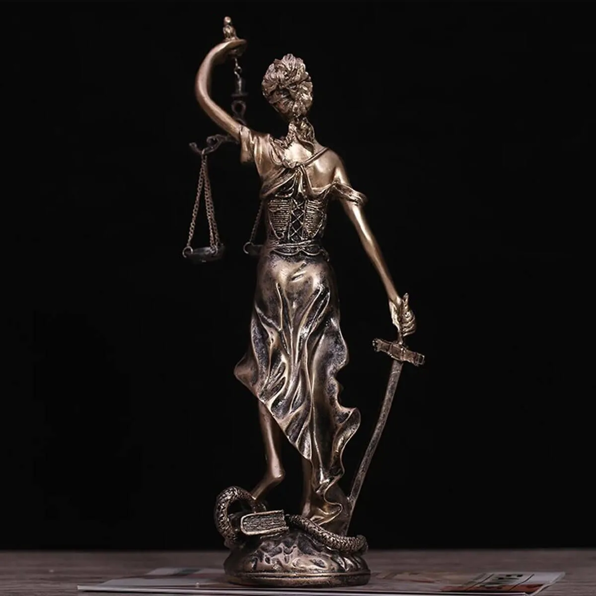 Greek Justice Goddess Fair Sculpture Law Statue - Image 2
