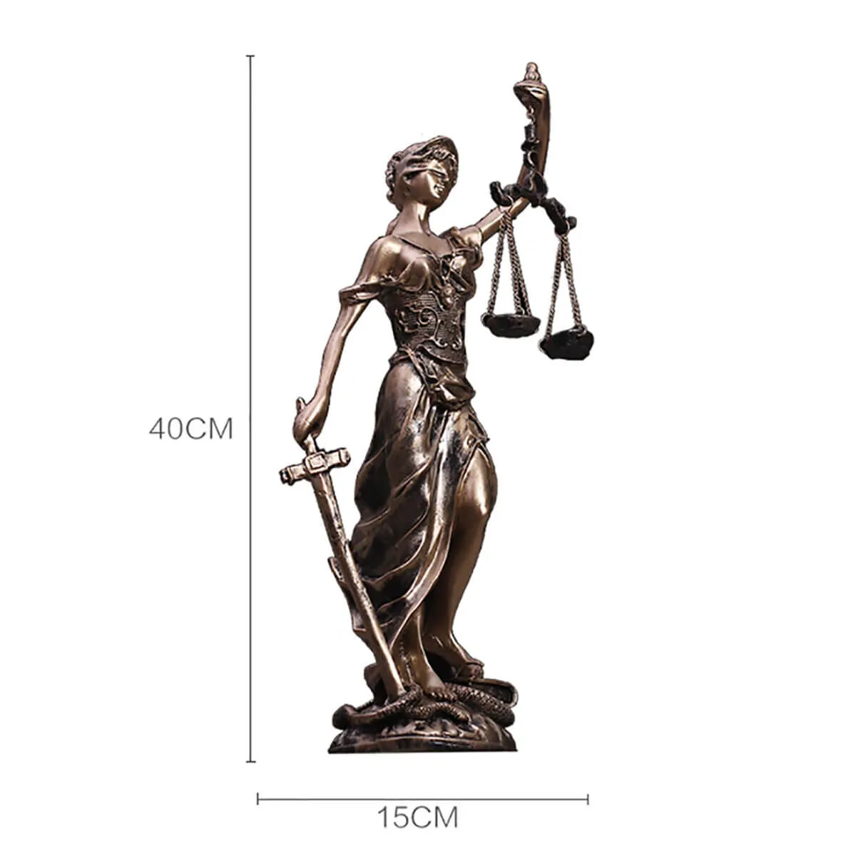 Greek Justice Goddess Fair Sculpture Law Statue - Image 8
