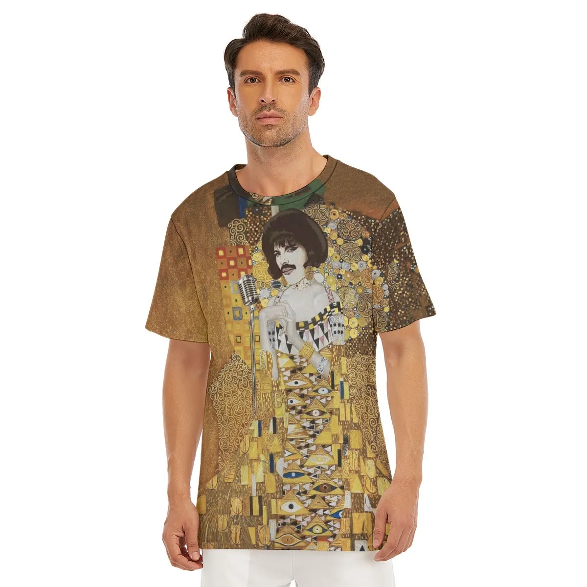 Gustav Klimt Golden Freddie Mercury T-Shirt - Image 4