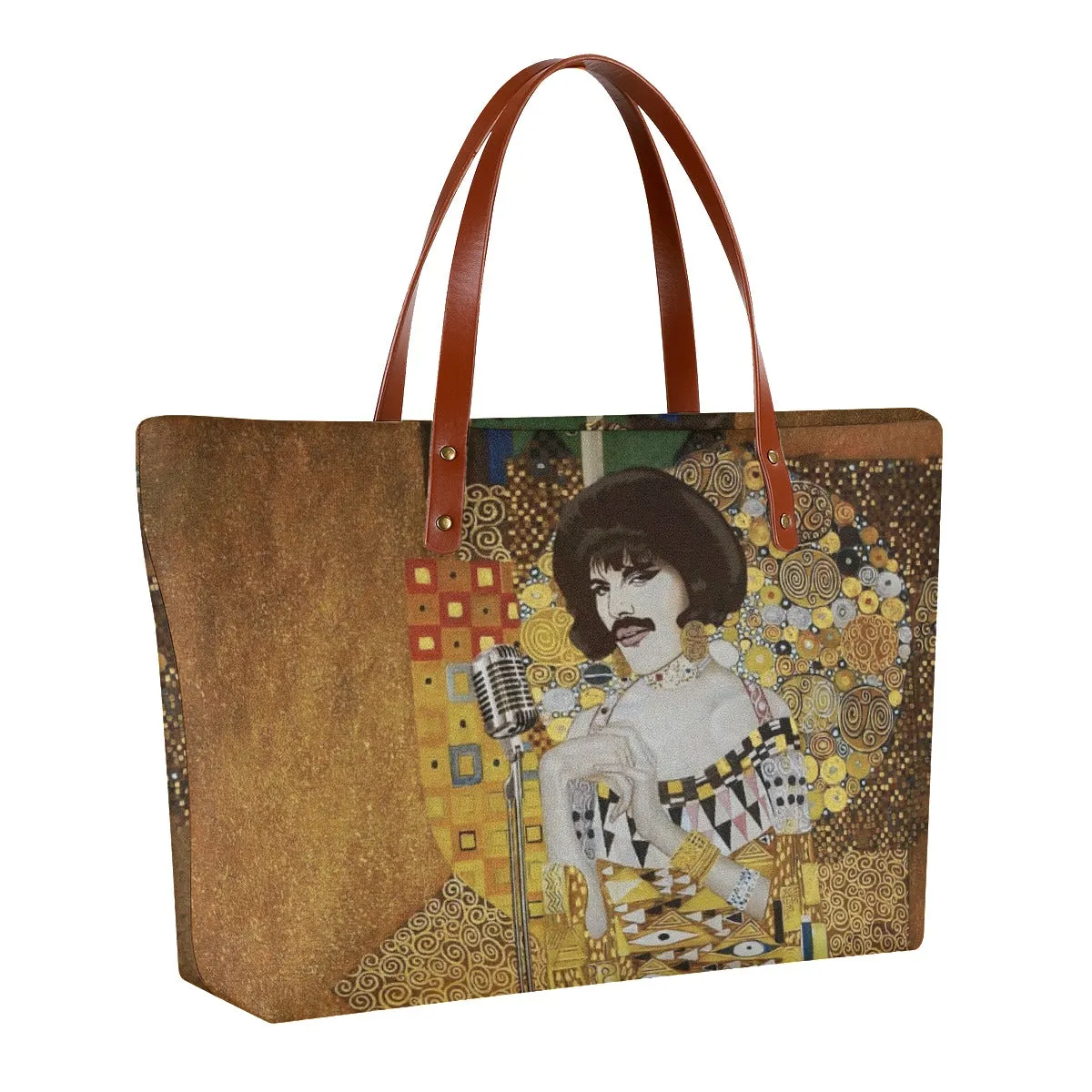 Gustav Klimt Golden Freddie Mercury Tote Bag - Image 2