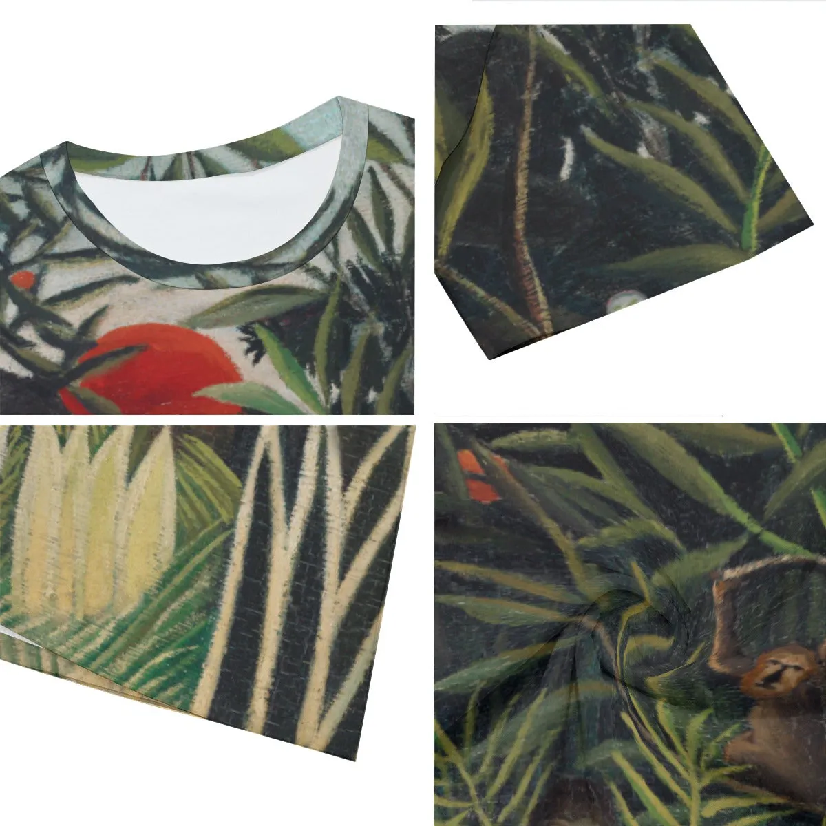 Henri Rousseau's Monkeys and Parrot T-Shirt - Image 3