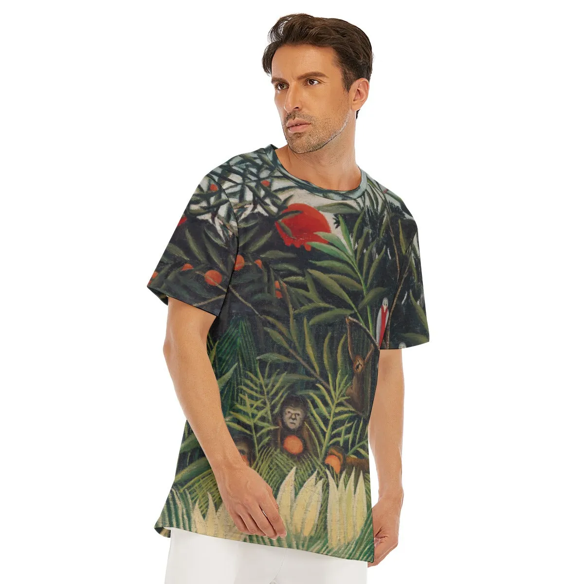 Henri Rousseau's Monkeys and Parrot T-Shirt - Image 5