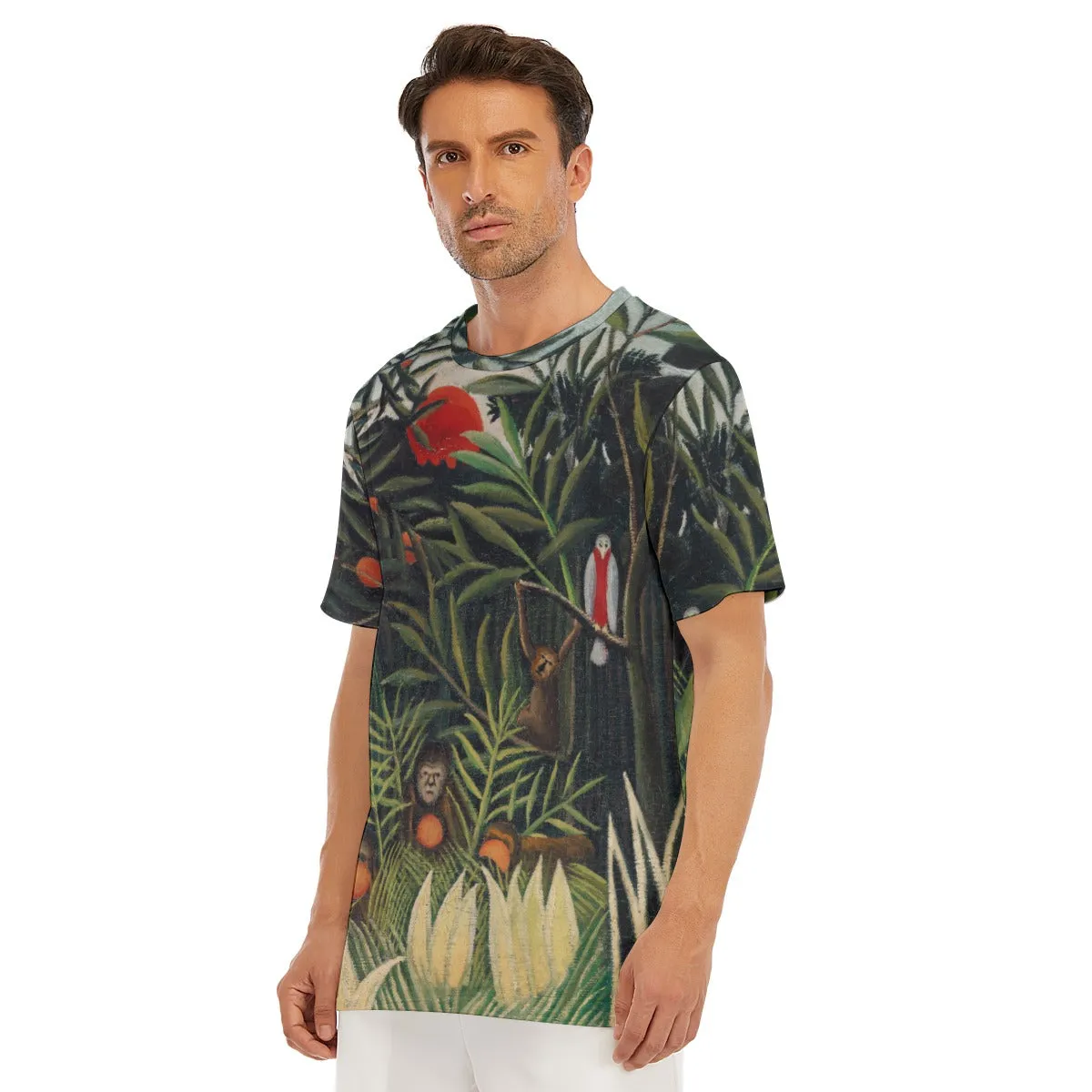 Henri Rousseau's Monkeys and Parrot T-Shirt - Image 6