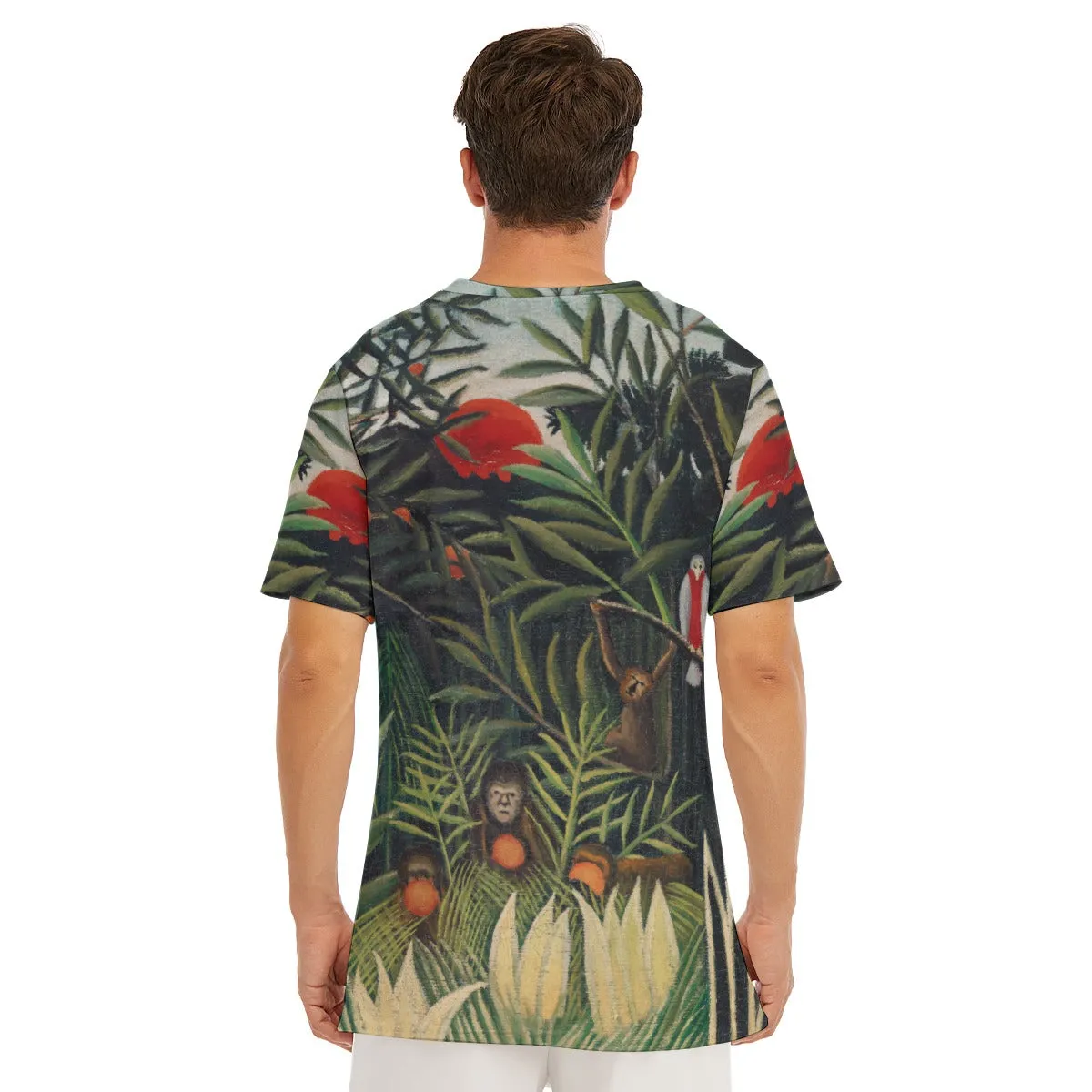 Henri Rousseau's Monkeys and Parrot T-Shirt - Image 7