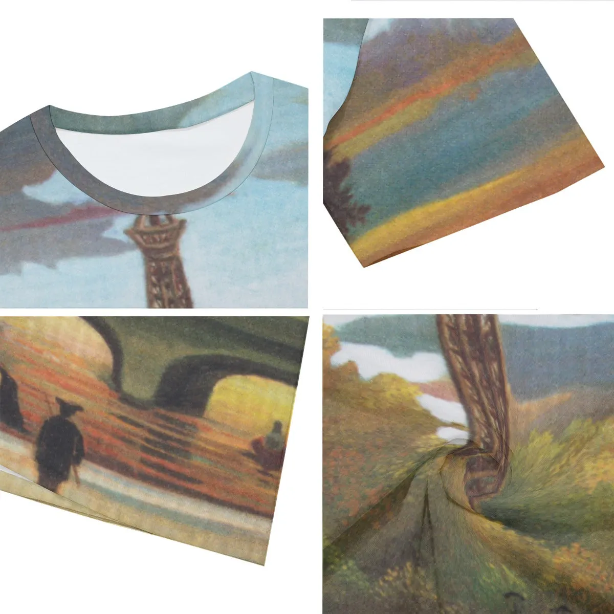 Henri Rousseau's Seine and Eiffel Tower in the Sunset T-Shirt - Image 3