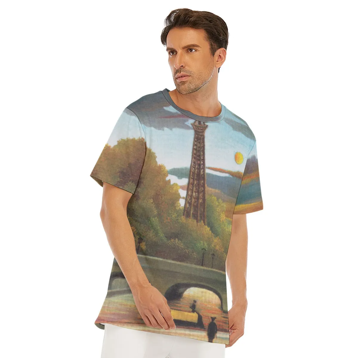 Henri Rousseau's Seine and Eiffel Tower in the Sunset T-Shirt - Image 5